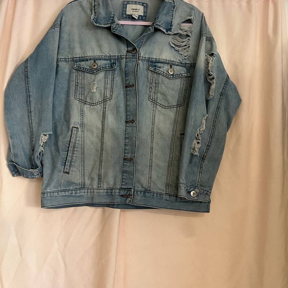Denim Distressed Jacket - Picture 2 of 7